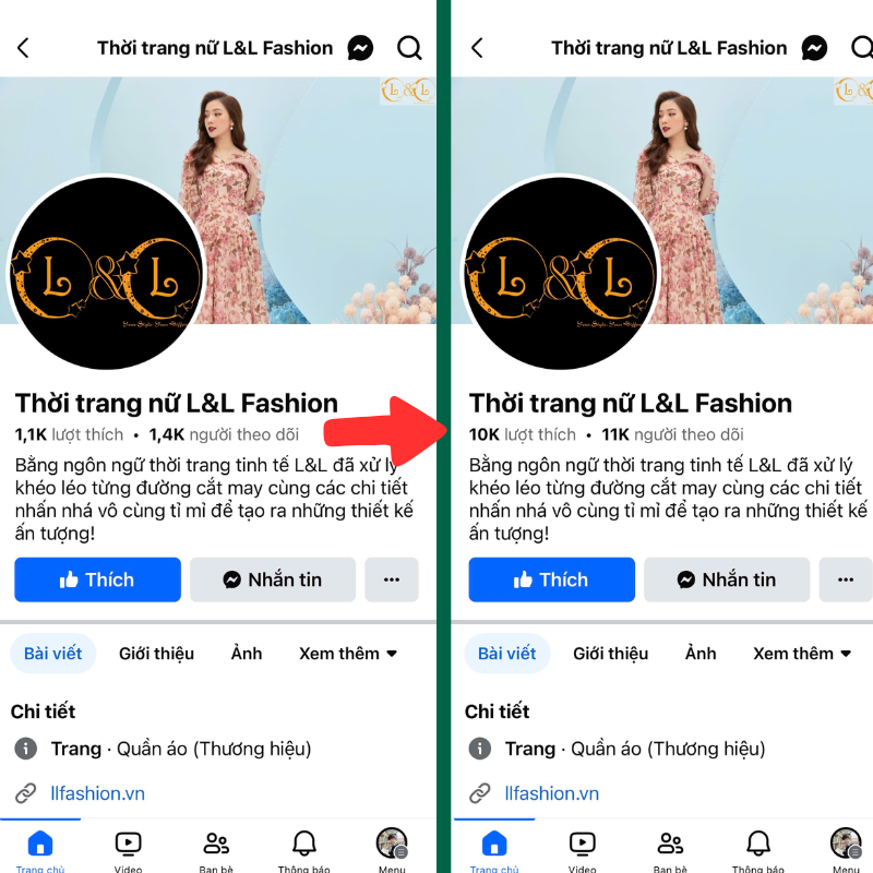 Mua like Fanpage giúp shop thời trang x3 doanh thu sau 1 đêm