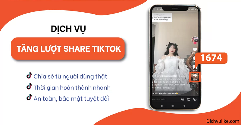 Dịch vụ tăng share Tiktok uy tin giá rẻ